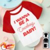 Cmat Store Merch Cowboy Raglan Baby Shirt (White-Red) 1 Cmat Store Merch Cowboy Raglan Baby Shirt (White-Red)