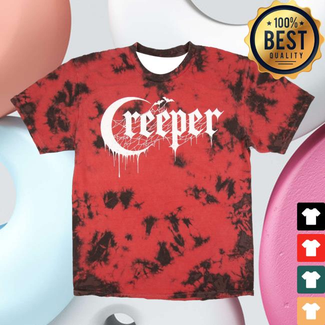 Creeper Cult Merch Shop Logo Tie Dye Tee Redblack