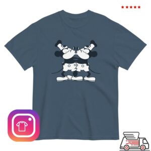 Crooked Media Merch Store Steam-Dreamboat Willie Navy T-Shirt