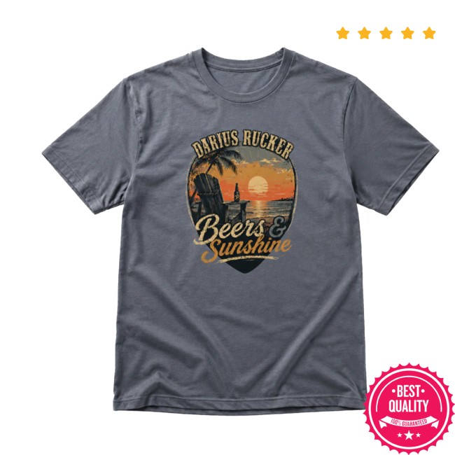 Darius Rucker Store Merch Beers & Sunshine Grey Tee 2 Darius Rucker Store Merch Beers & Sunshine Grey Tee