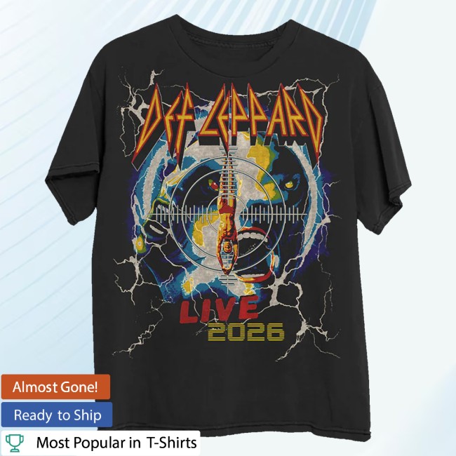 Def Leppard Store Merch 2026 Era Black T-Shirt 3 Def Leppard Store Merch 2026 Era Black T-Shirt