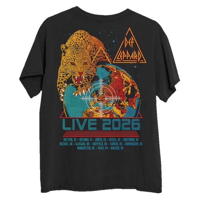 Def Leppard Store Merch 2026 Era Black T-Shirt 4 Def Leppard Store Merch 2026 Era Black T-Shirt