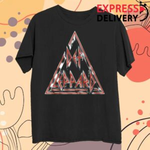 Def Leppard Store Merch Chrome Logo Live 2026 Black T-Shirt