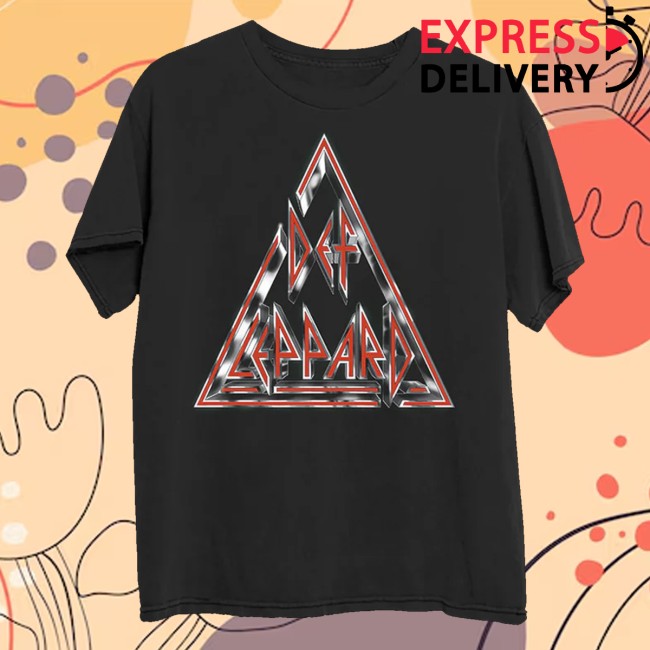 Def Leppard Store Merch Chrome Logo Live 2026 Black T-Shirt 3 Def Leppard Store Merch Chrome Logo Live 2026 Black T-Shirt