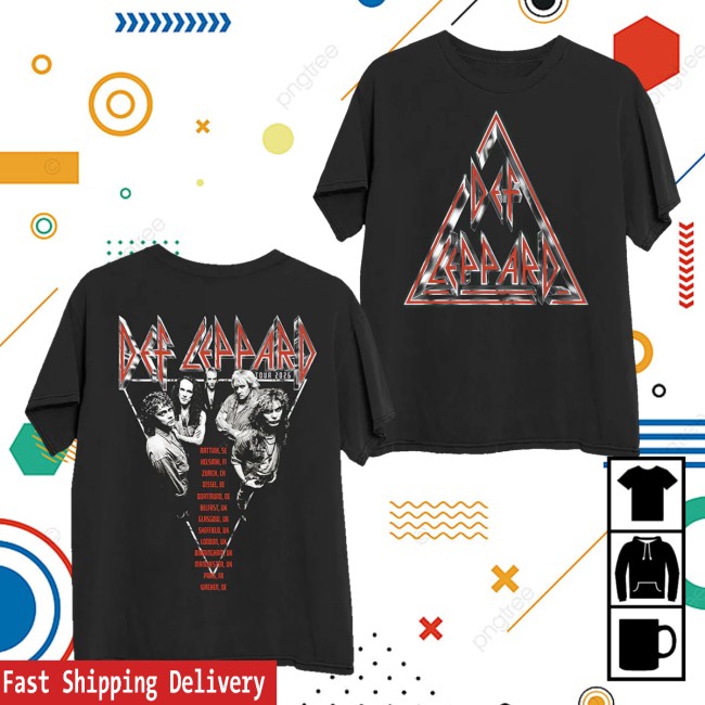 Def Leppard Store Merch Chrome Logo Live 2026 Black T-Shirt 5 Def Leppard Store Merch Chrome Logo Live 2026 Black T-Shirt