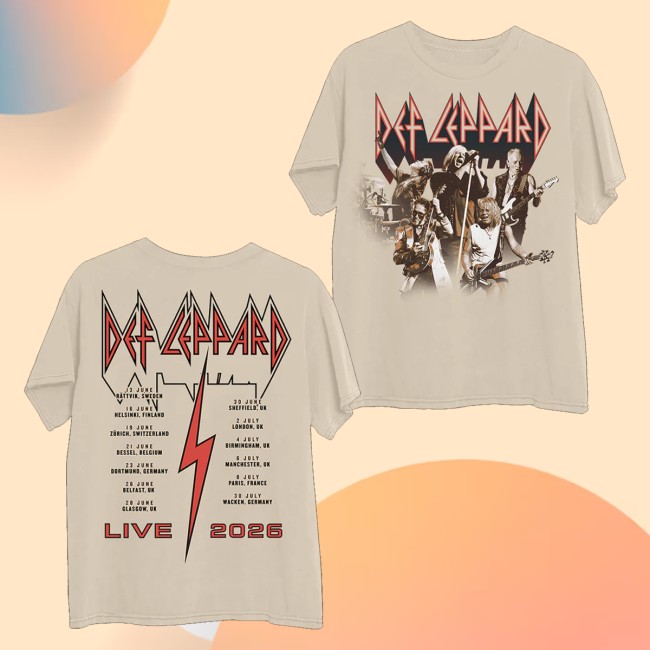 Def Leppard Store Merch Live In 2026 Natural T-Shirt 5 Def Leppard Store Merch Live In 2026 Natural T-Shirt
