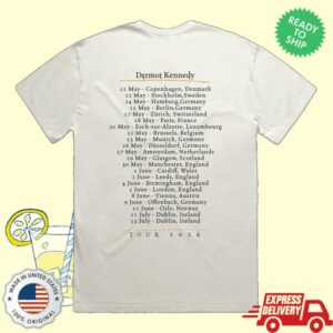 Dermot Kennedy Store Merch Bone Leaf Tour Shirt