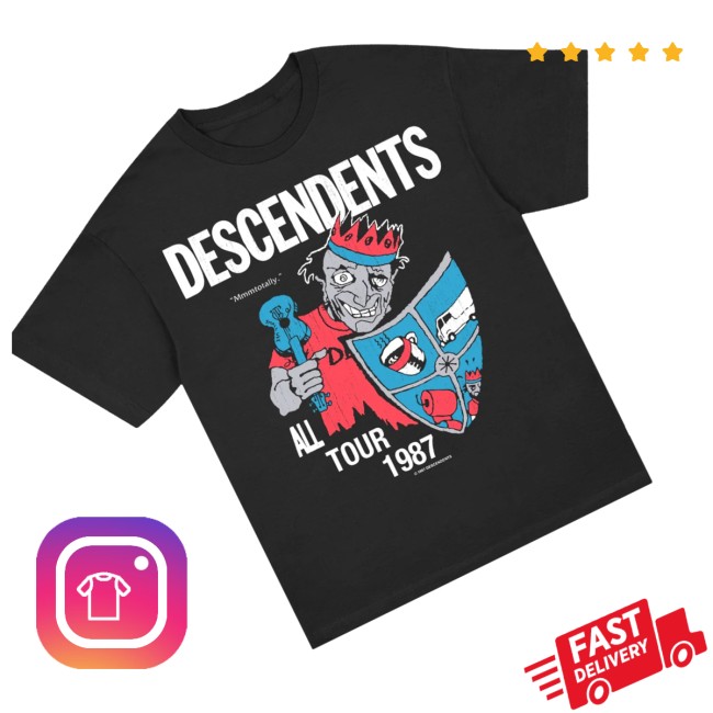 Descendents Store Merch All Tour 1987 Jester Shirt (Black) 3 Descendents Store Merch All Tour 1987 Jester Shirt (Black)