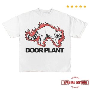 Door Plant Store Merch Burning Raccoon Shirt