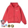 Elijah Woods Store Merch Red Dolly Zip-Up Hoodie