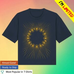 Eurovision Merch Store Retro Eurovision Boxy T-Shirt Navy