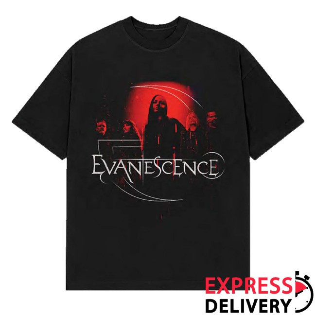 Evanescence Store Merch Group Photo Logo Itin Shirt
