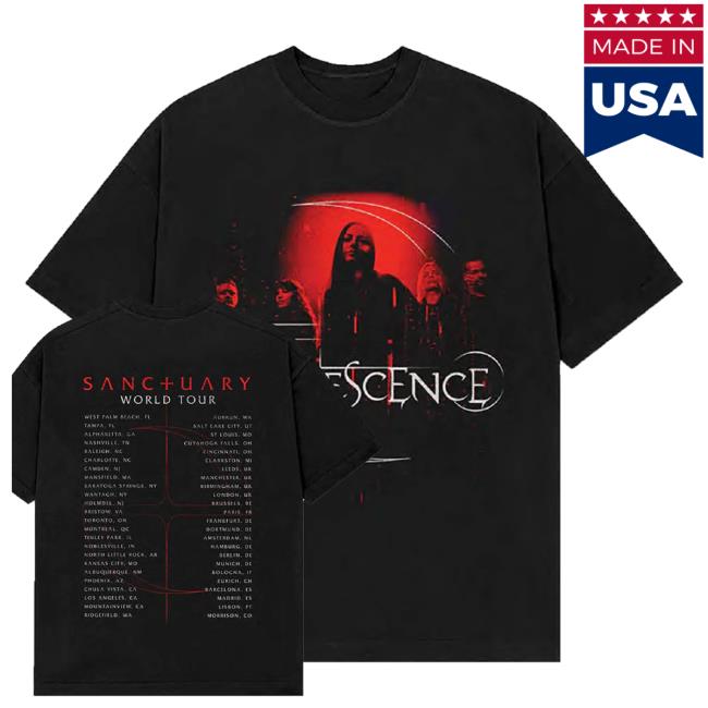 Evanescence Store Merch Group Photo Logo Itin Tee