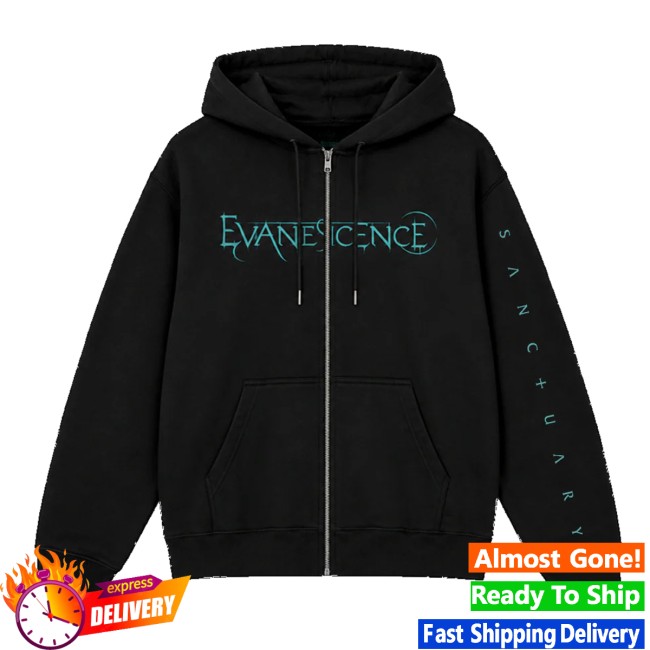 Evanescence Store Merch Sanctuary Cover Zip Hoodie