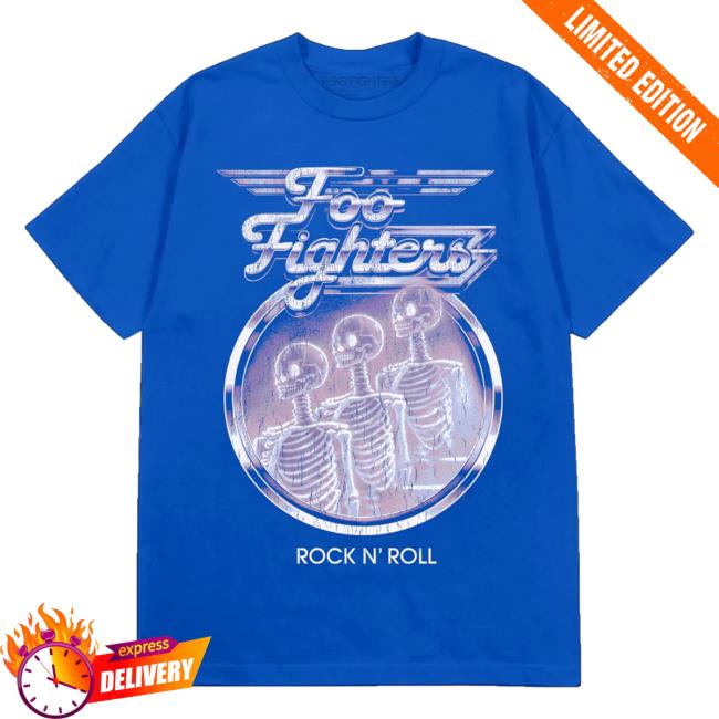 Foo Fighters Merch Shop Retro Skeleton Lineup Tee 2 Foo Fighters Merch Shop Retro Skeleton Lineup Tee
