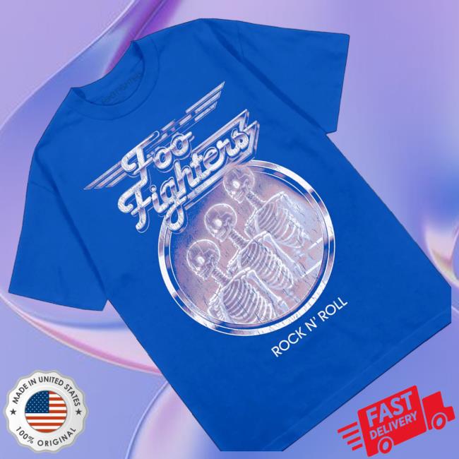 Foo Fighters Merch Shop Retro Skeleton Lineup Tee 3 Foo Fighters Merch Shop Retro Skeleton Lineup Tee