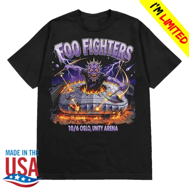 Foo Fighters Store Merch Oslo 10Th June - Event Shirt