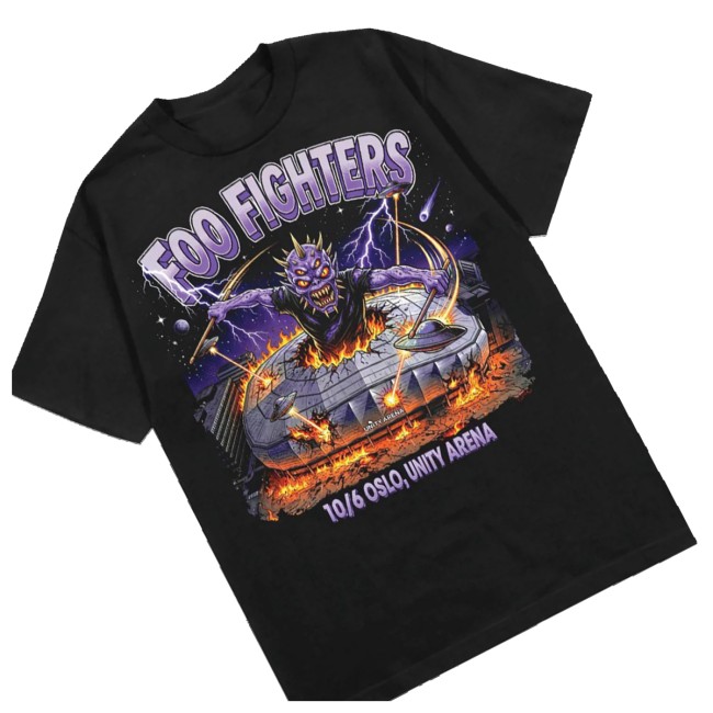 Foo Fighters Store Merch Oslo 10Th June - Event Shirt