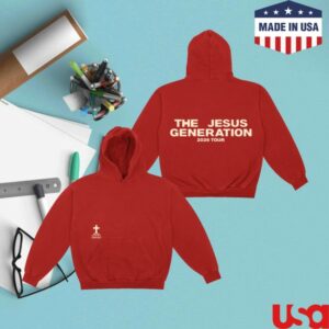 Forrest Frank Store Merch The Jesus Generation Red Tour Hoodie