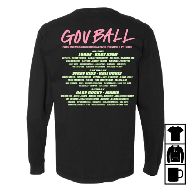 Governors Ball Music Festival Merch Store Lady Liberty Longsleeve Lineup Tee 4 Governors Ball Music Festival Merch Store Lady Liberty Longsleeve Lineup Tee