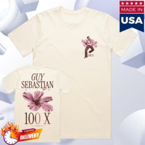 Guy Sebastian Merch Store 100X Hibiscus Ecru Tee