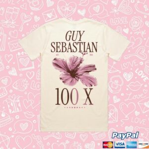 Guy Sebastian Store Merch 100X Hibiscus Youth Ecru Shirt