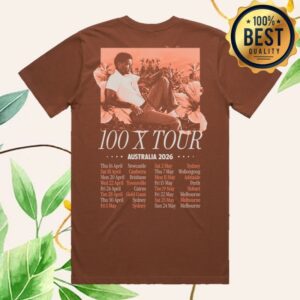 Guy Sebastian Store Merch 100X Orb Tour Tan Shirt