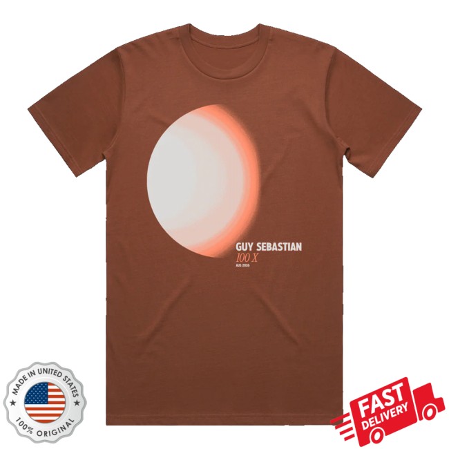 Guy Sebastian Store Merch 100X Orb Tour Tan Shirt 5 Guy Sebastian Store Merch 100X Orb Tour Tan Shirt