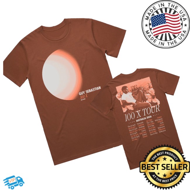 Guy Sebastian Store Merch 100X Orb Tour Tan Shirt 7 Guy Sebastian Store Merch 100X Orb Tour Tan Shirt