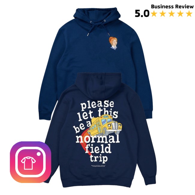 Retrokid Store Merch Magic School Bus Field Trip Hoodie Navy
