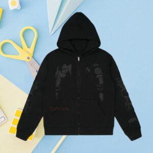 Hypland Store Merch Death Note Shinigami Zip Hoodie (Black)