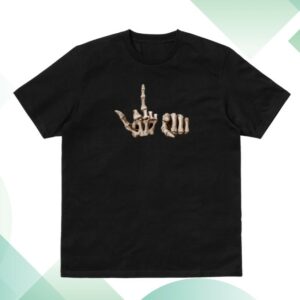 I Never Heard Of You Store Merch Bone Hands Tee (Black)