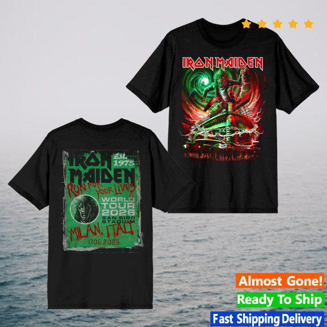 Iron Maiden Merch Store Run For Your Lives 2026 Tour Italy Tee 5 Iron Maiden Merch Store Run For Your Lives 2026 Tour Italy Tee