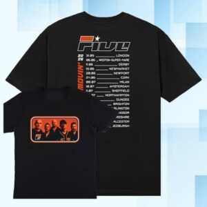 Its Five Merch Store Stripe Photo Dateback 2026 Black Tee