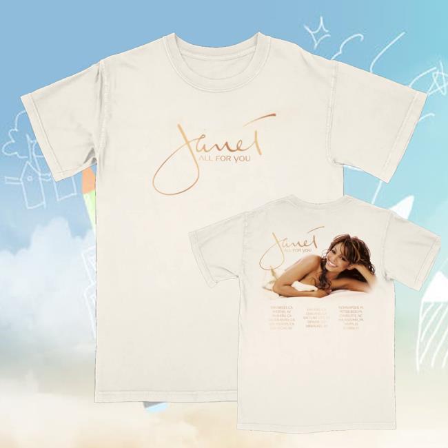 Janet Jackson Merch Shop All For You Date Tee 3 Janet Jackson Merch Shop All For You Date Tee