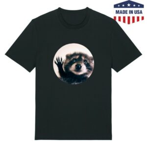 Jaxomy Merch Store Pedro The Raccoon Regular Uni-Sex T-Shirt Black