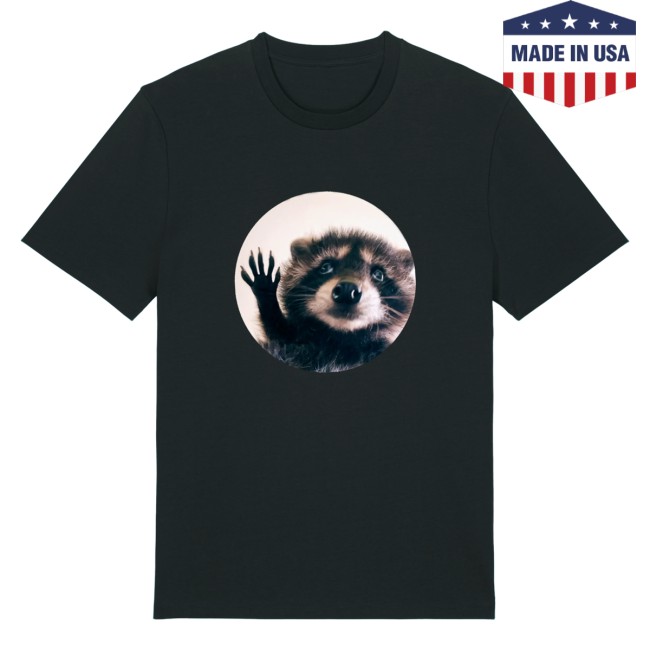 Jaxomy Merch Store Pedro The Raccoon Regular Uni-Sex T-Shirt Black 2 Jaxomy Merch Store Pedro The Raccoon Regular Uni-Sex T-Shirt Black