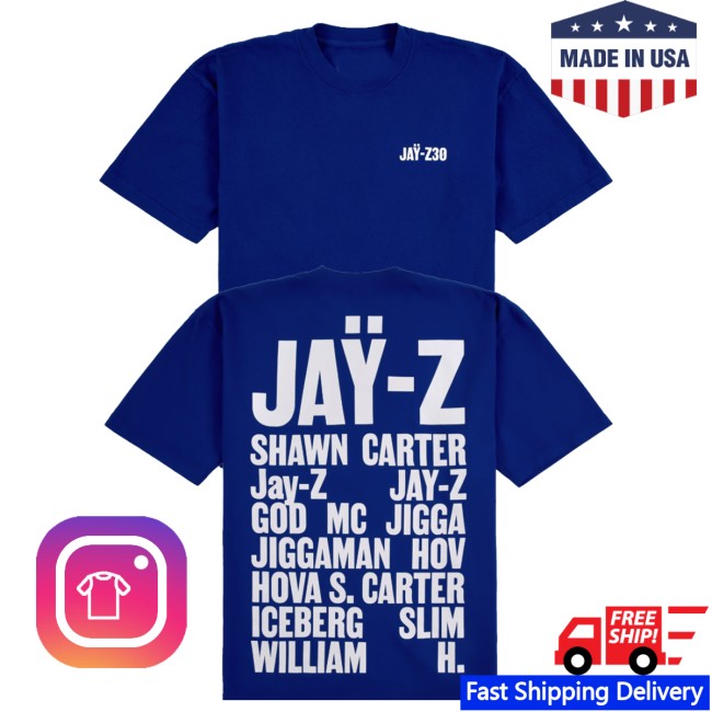 Jay Z30 Store Merch Jay-Z What's In A Name Shirt Royal