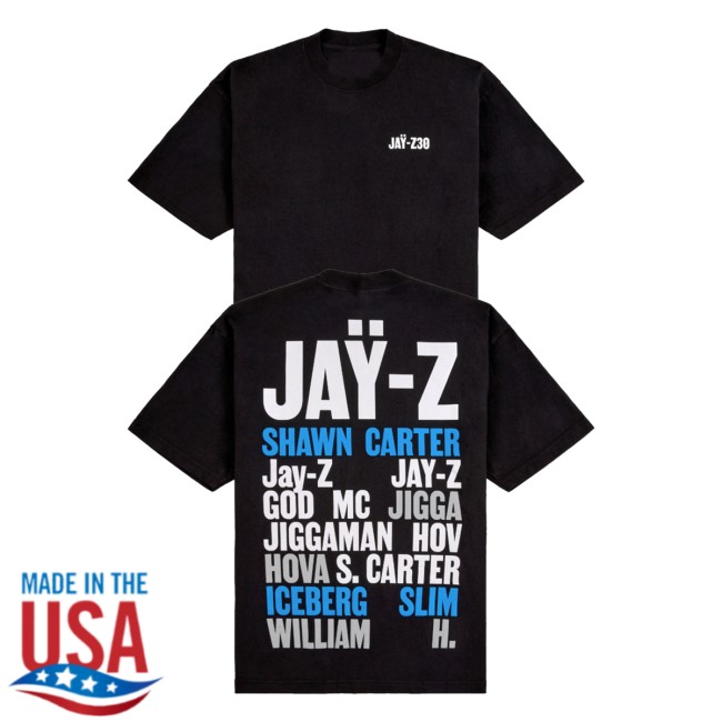 Jay Z30 Store Merch Jay-Z What's In A Name Shirt