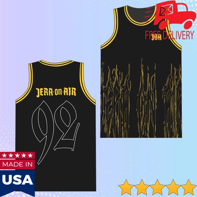 Jera On Air Merch Store Basketball Jersey Black Yellow 5 Jera On Air Merch Store Basketball Jersey Black Yellow