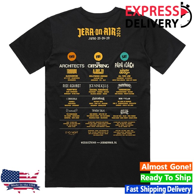 Jera On Air Merch Store Line-Up T-Shirt 2026 Black 4 Jera On Air Merch Store Line-Up T-Shirt 2026 Black
