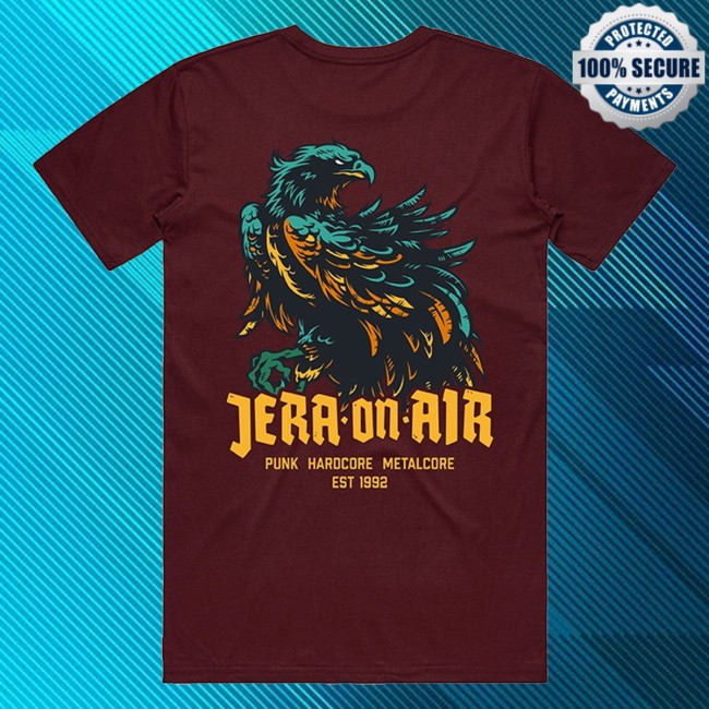 Jera On Air Merch Store Logo T-Shirt Eagle Burgundy 4 Jera On Air Merch Store Logo T-Shirt Eagle Burgundy