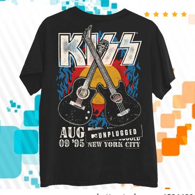 Kiss Merch Store Acoustic Guitar T-Shirt 4 Kiss Merch Store Acoustic Guitar T-Shirt