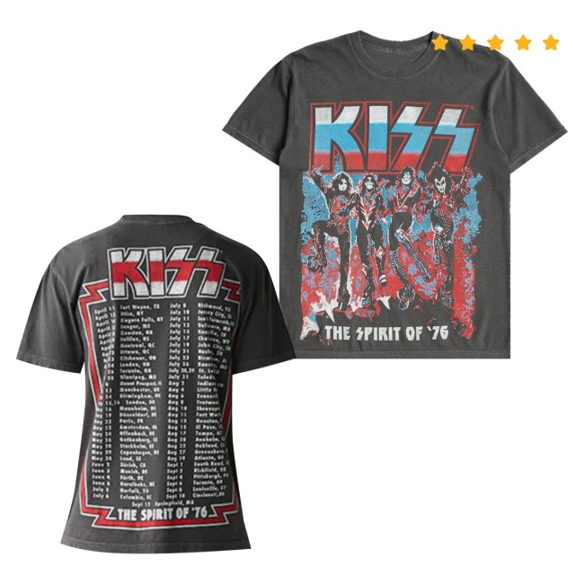 Kiss Merch Store The Spirit Of '76 T-Shirt 5 Kiss Merch Store The Spirit Of '76 T-Shirt