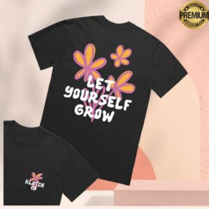 Klatch Merch Store Let Yourself Grow Relaxed Fit T-Shirt Black