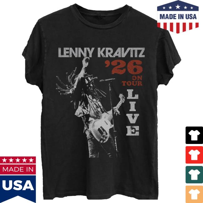 Lenny Kravitz Store Merch Shop 26 On Tour Live Tee