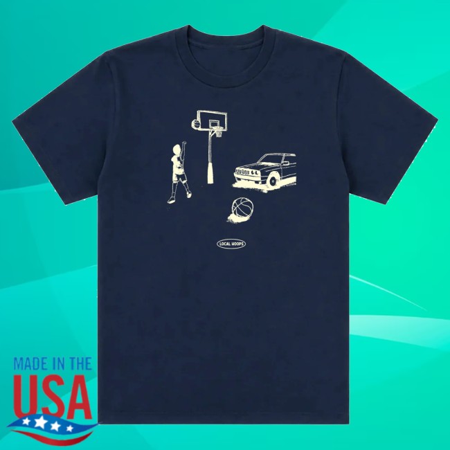Local Hoops Merch Store Blue Driveway Bucket Tee 2 Local Hoops Merch Store Blue Driveway Bucket Tee