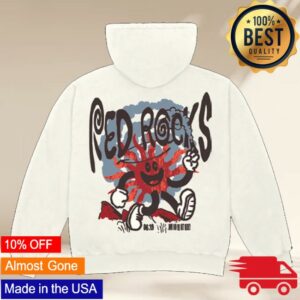 Louis Tomlinson Store Merch Hdwgh Red Rocks, Colorado White Zip Hoodie