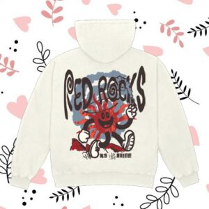 Louis Tomlinson Store Merch Hdwgh Red Rocks, Colorado White Zip Hoodie