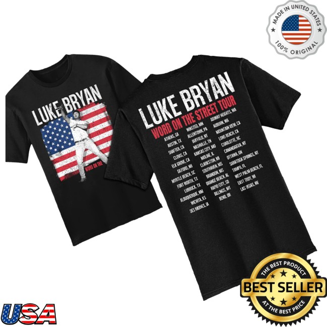 Luke Bryan Store Merch Word On The Street Flag Tour Tee 3 Luke Bryan Store Merch Word On The Street Flag Tour Tee